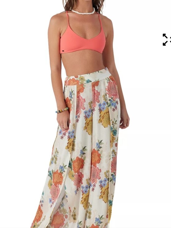 O'Neill Pants - O'Neill Tymea Cream Floral Pants Large
